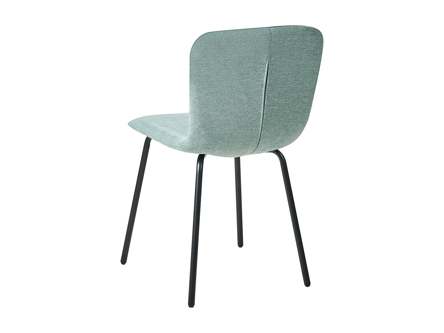 Lot de 4 chaises de salle à manger CALDWELL Tissu Vert menthe
