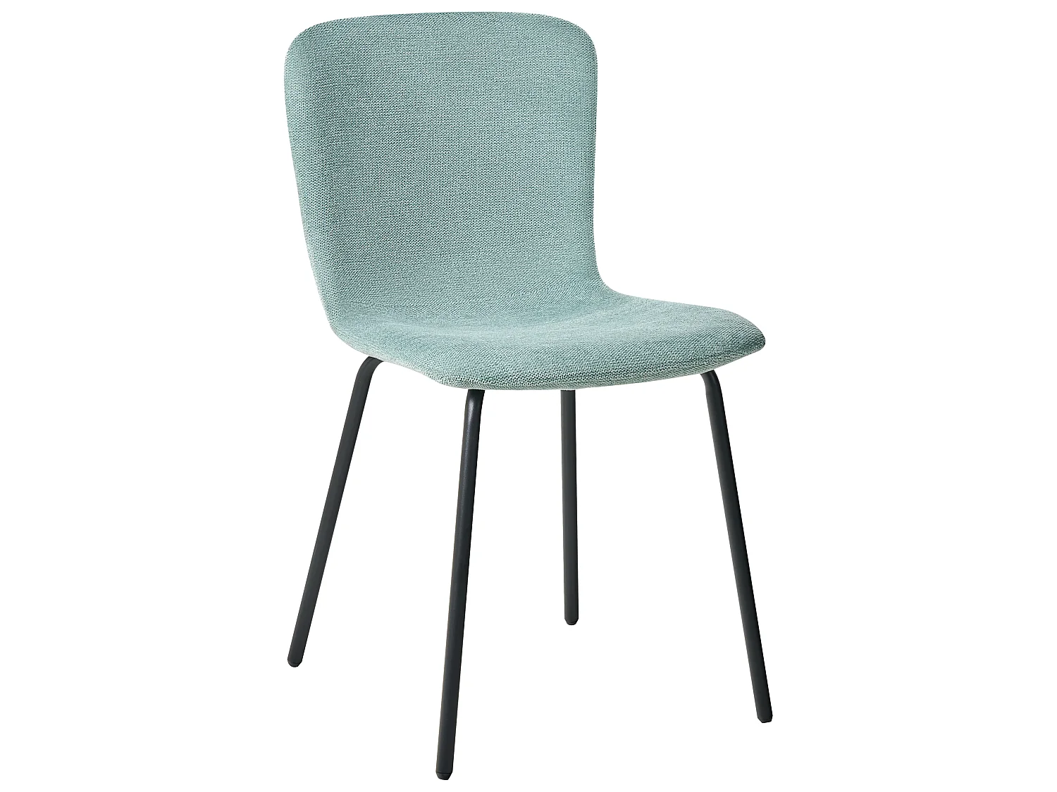 Lot de 4 chaises de salle à manger CALDWELL Tissu Vert menthe