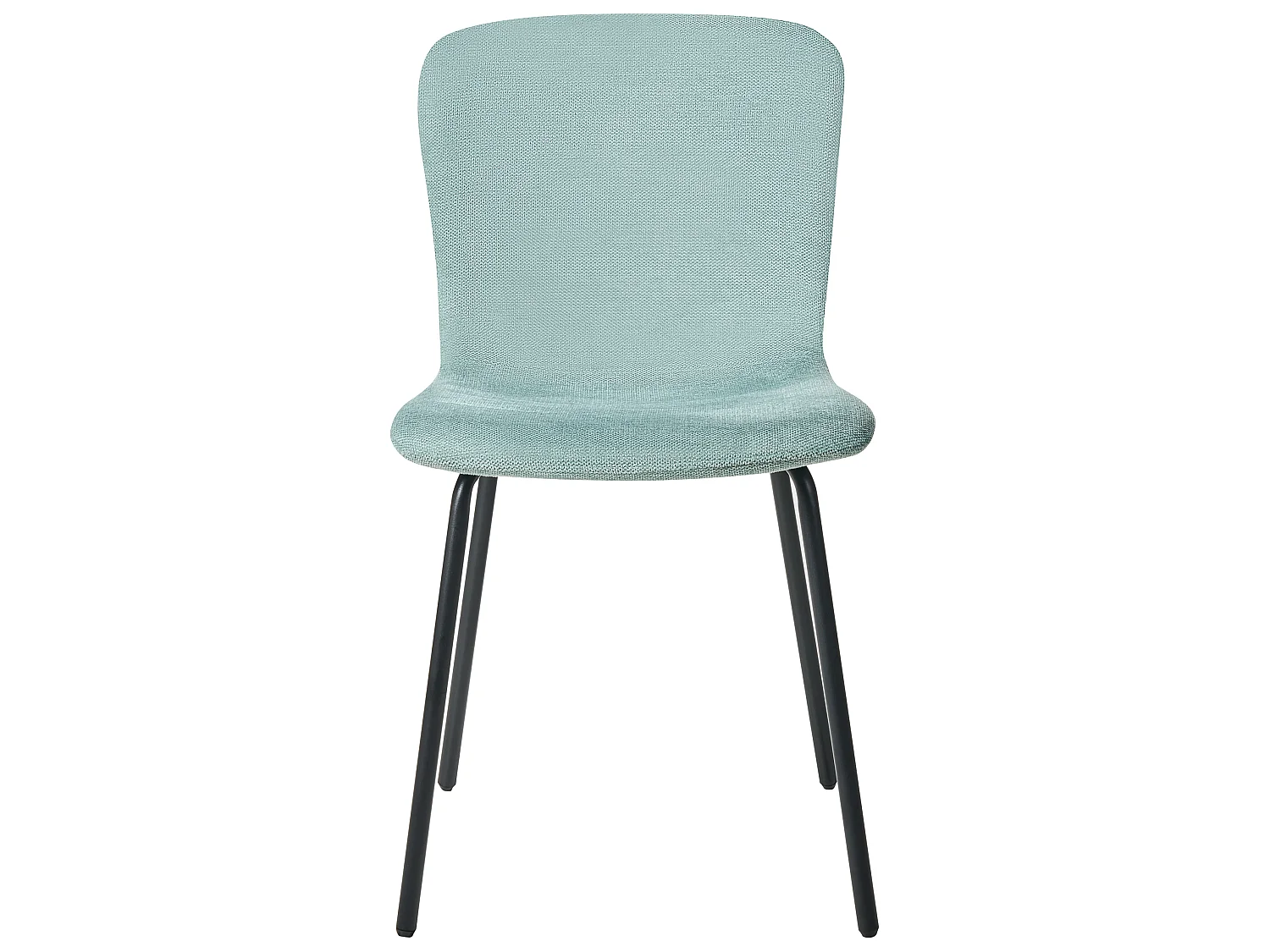 Lot de 4 chaises de salle à manger CALDWELL Tissu Vert menthe