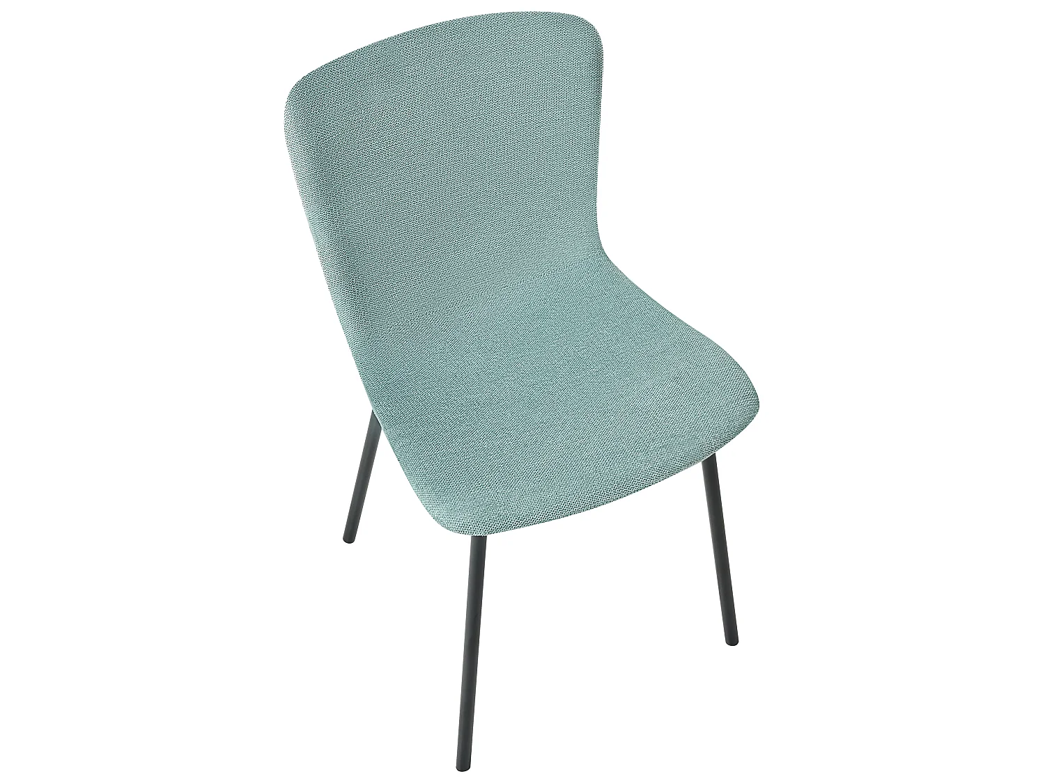 Lot de 4 chaises de salle à manger CALDWELL Tissu Vert menthe