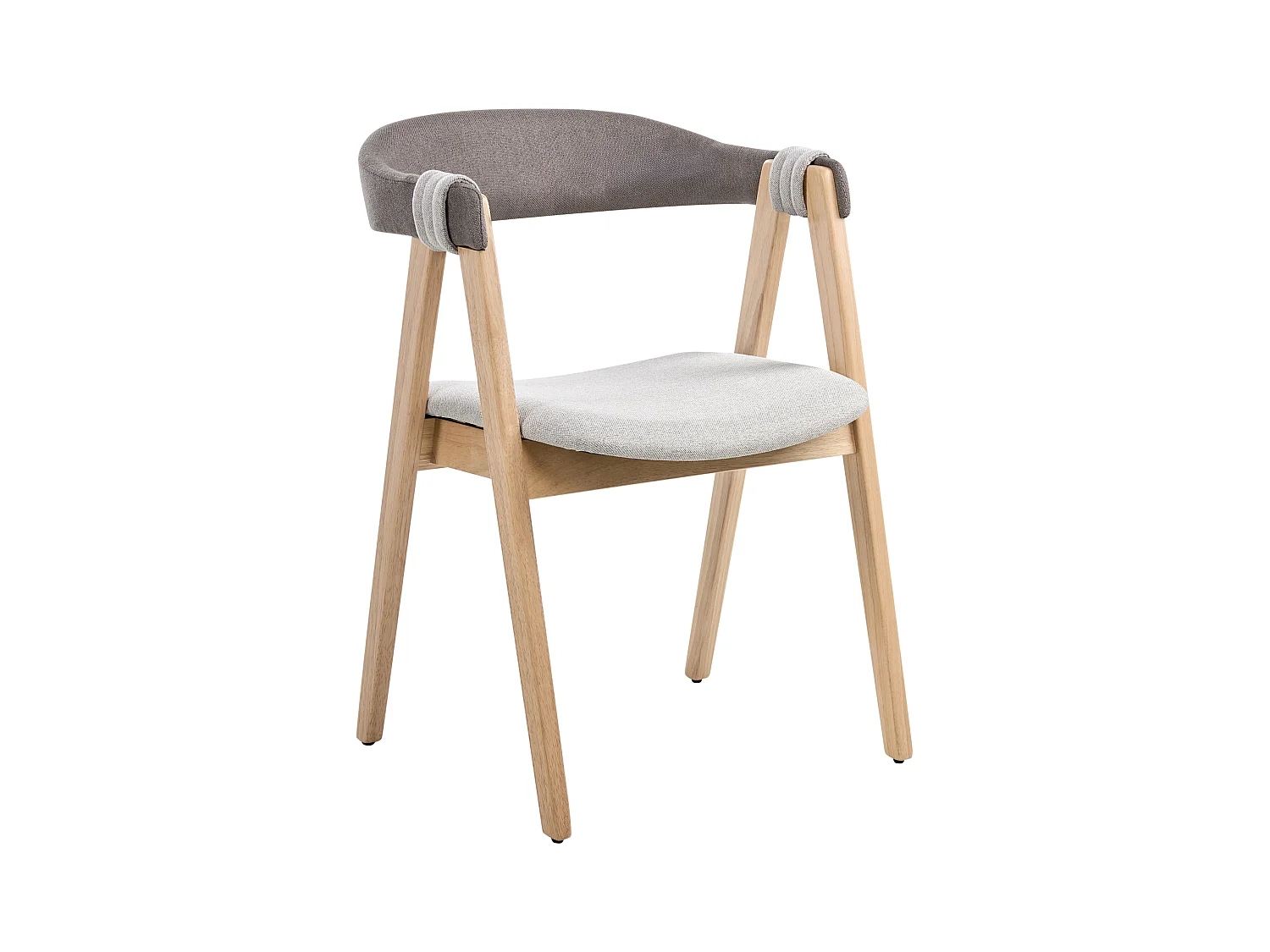 Lot de 2 chaises de salle à manger DAY Marron clair/taupe