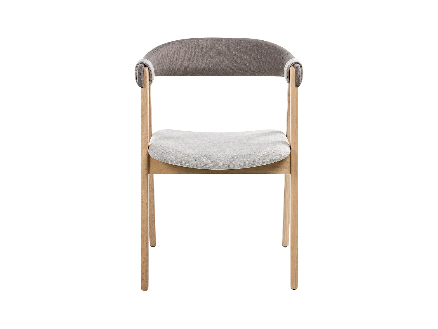 Lot de 2 chaises de salle à manger DAY Marron clair/taupe