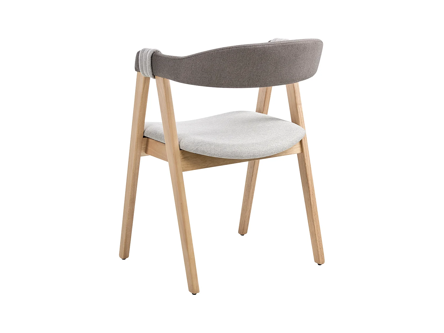 Lot de 2 chaises de salle à manger DAY Marron clair/taupe