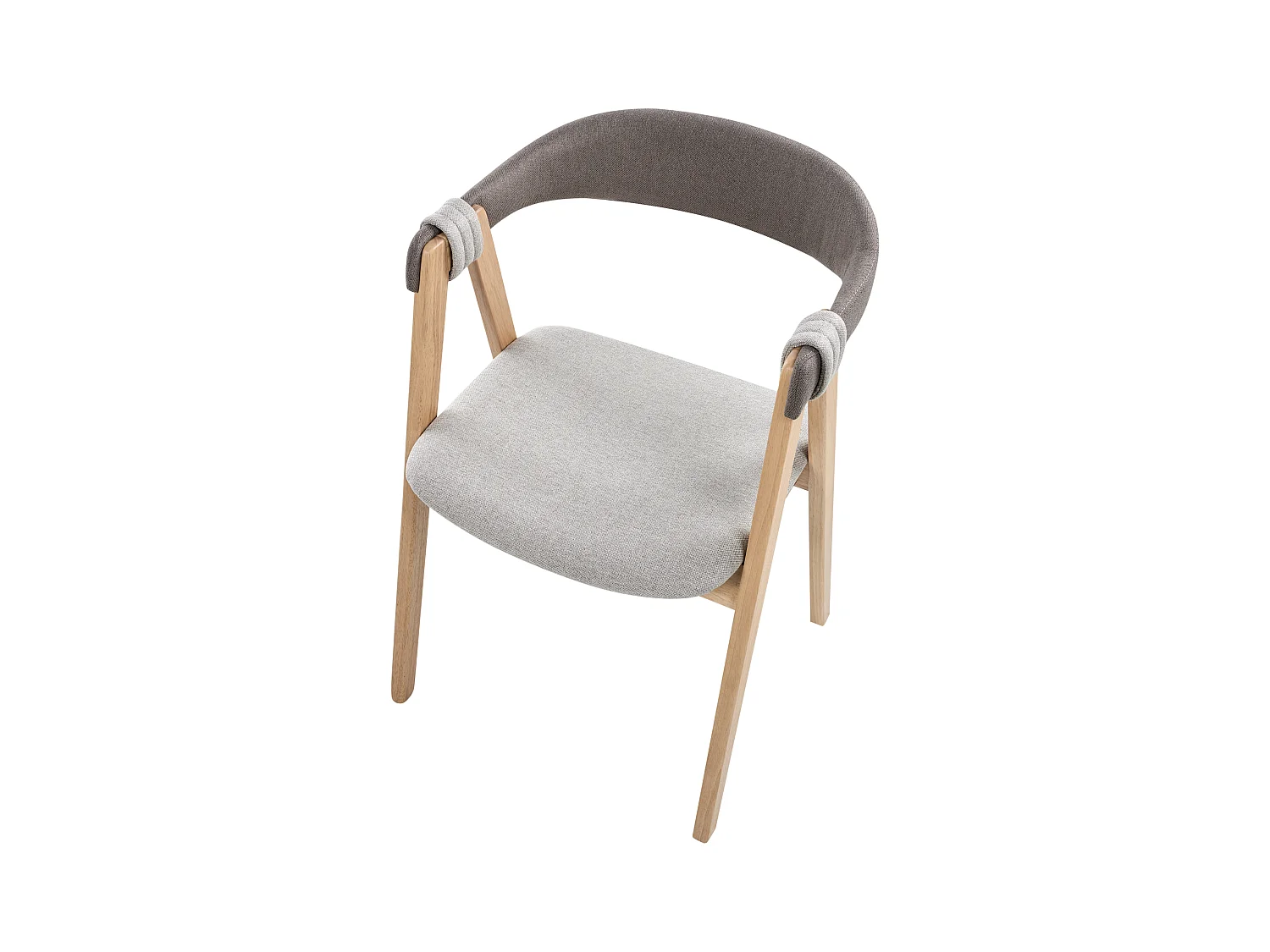 Lot de 2 chaises de salle à manger DAY Marron clair/taupe