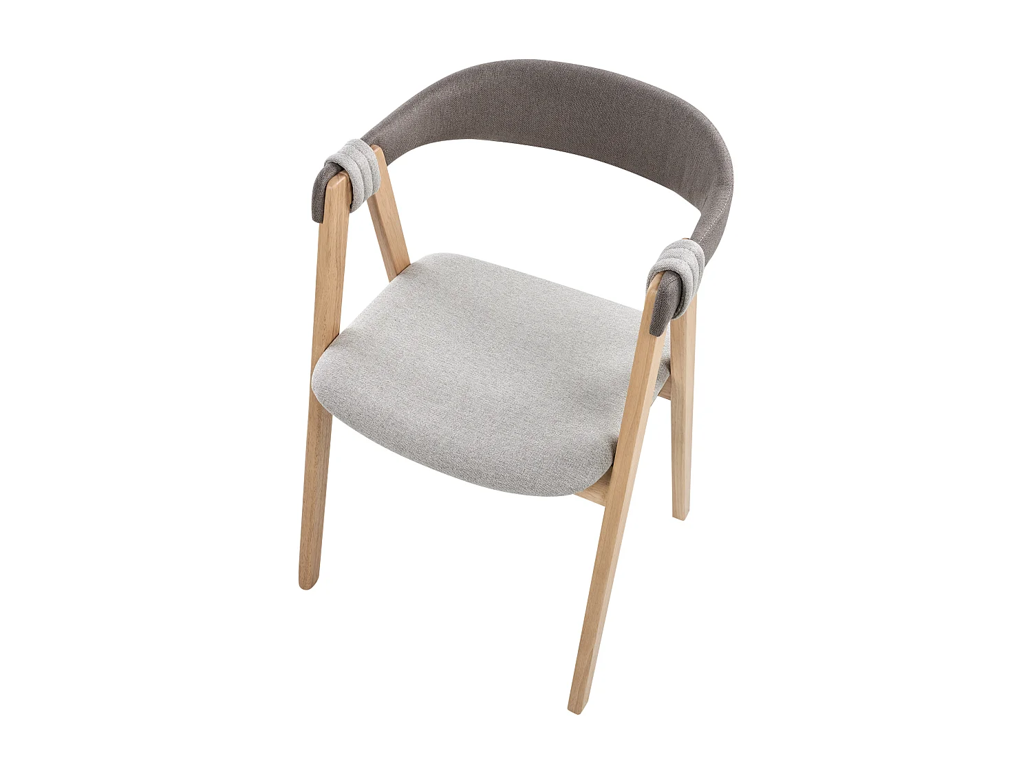 Lot de 2 chaises de salle à manger DAY Marron clair/taupe