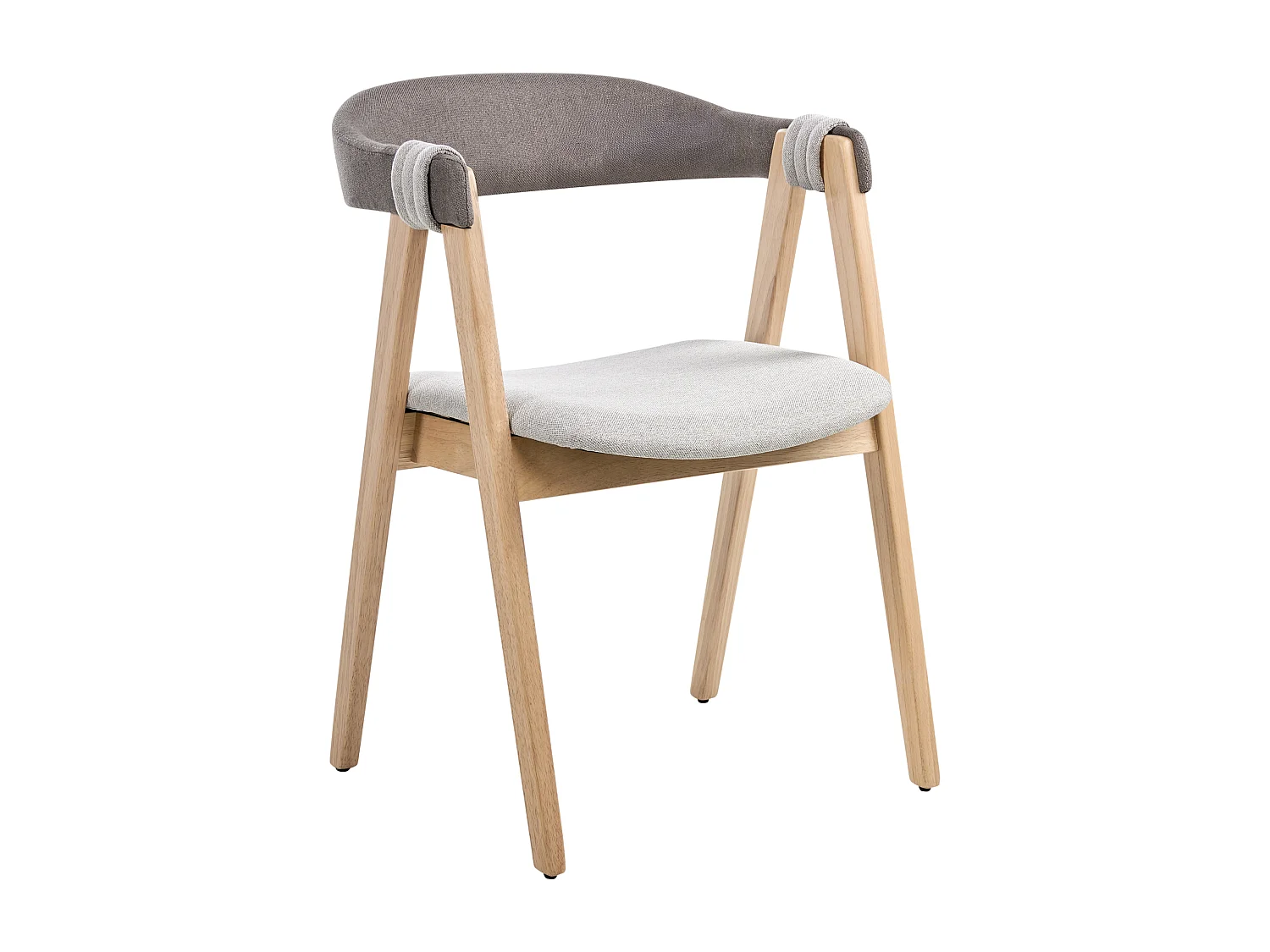 Lot de 2 chaises de salle à manger DAY Marron clair/taupe