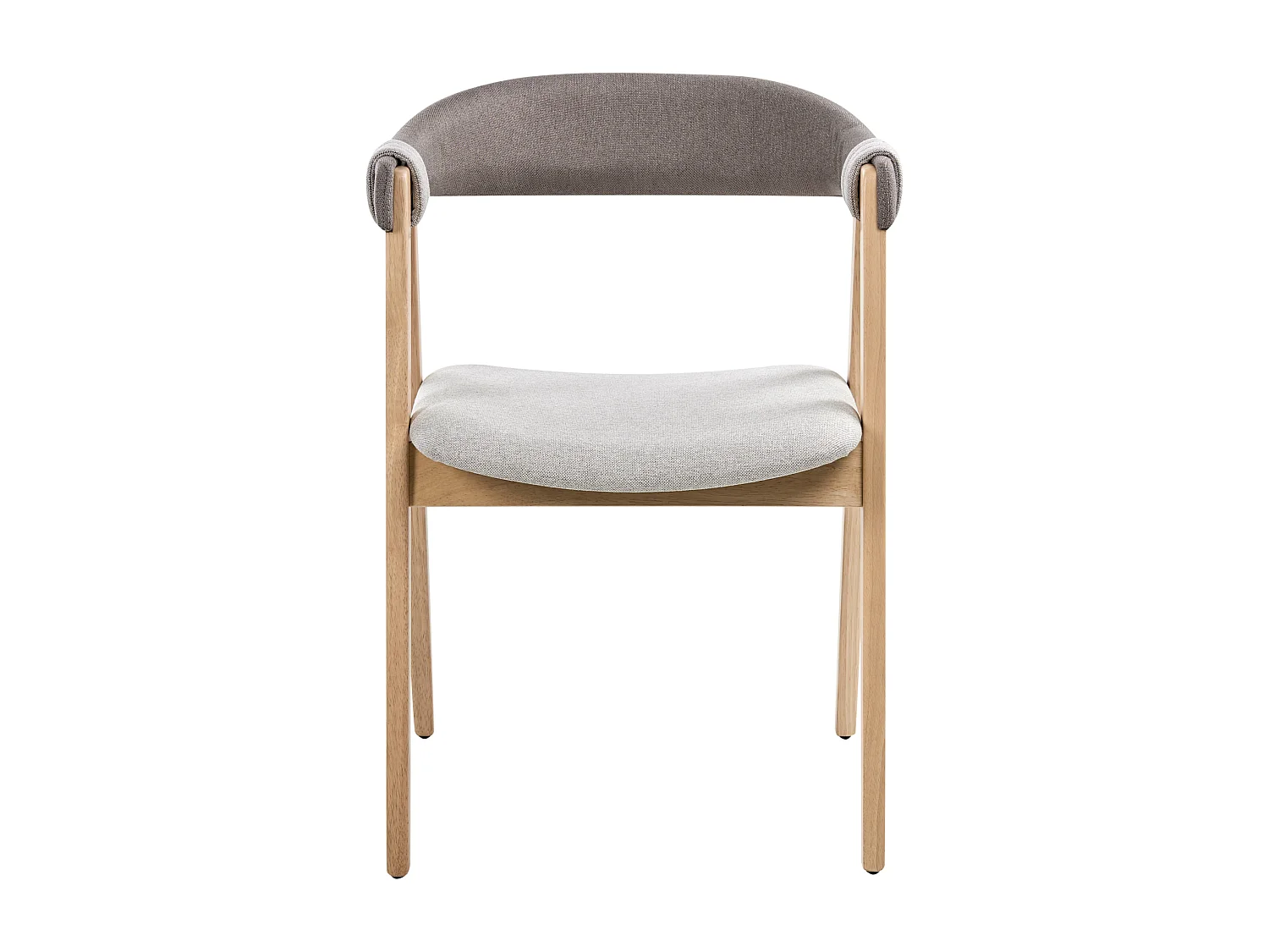 Lot de 2 chaises de salle à manger DAY Marron clair/taupe