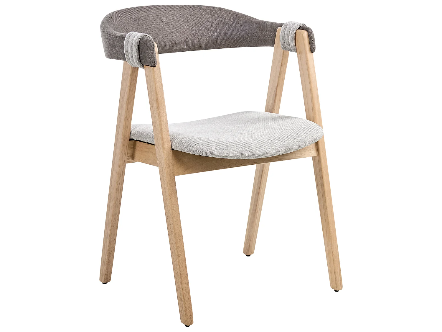Set of 2 Dining Chairs DAY Fabric Light Brown/ Taupe