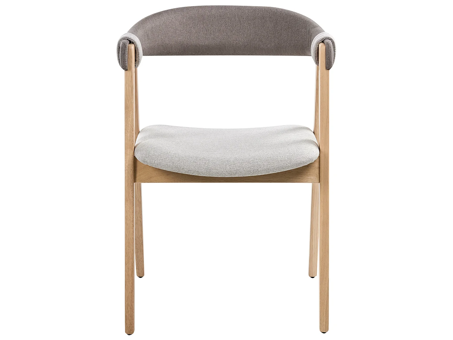 Set of 2 Dining Chairs DAY Fabric Light Brown/ Taupe