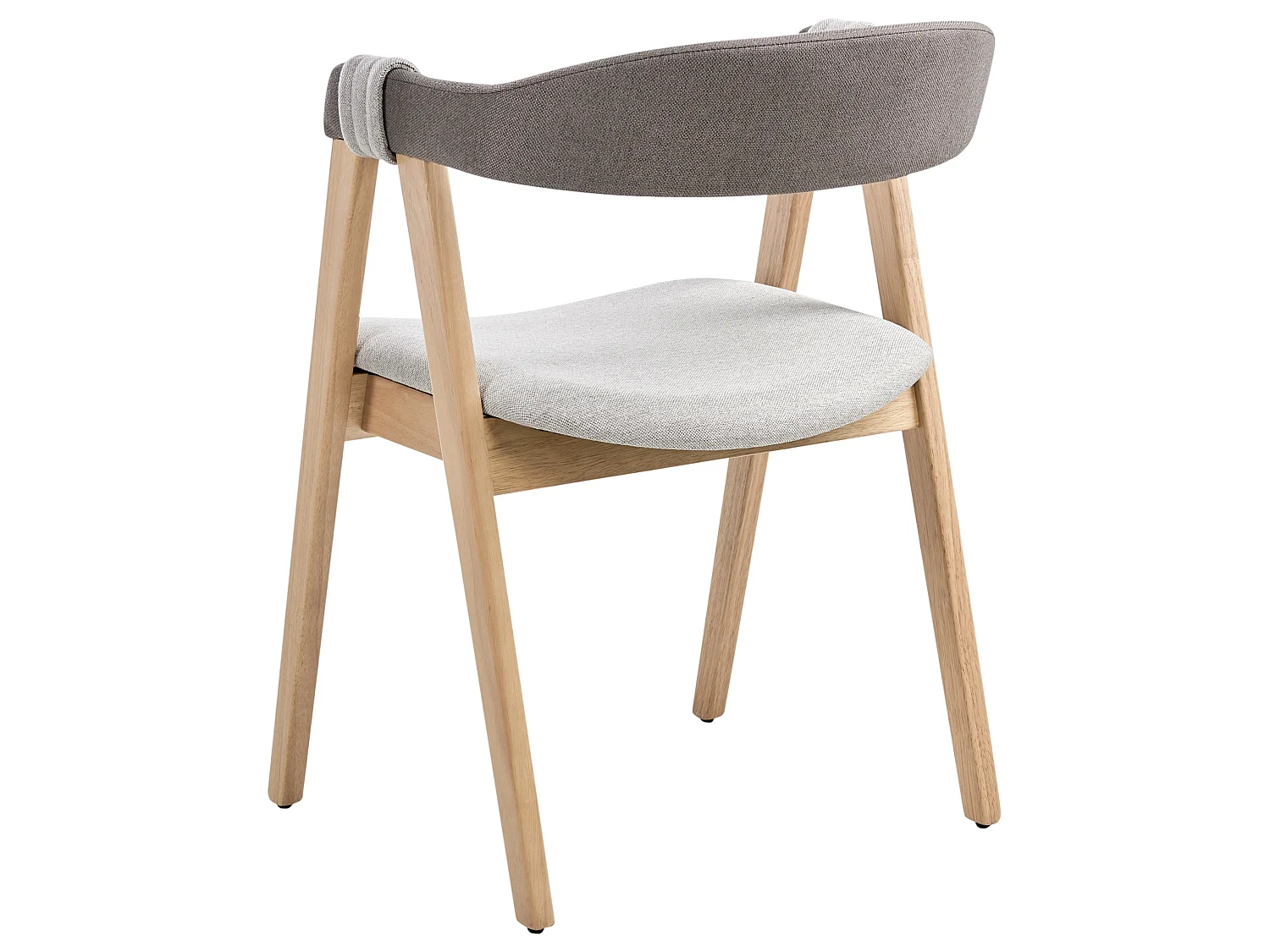 Set of 2 Dining Chairs DAY Fabric Light Brown/ Taupe