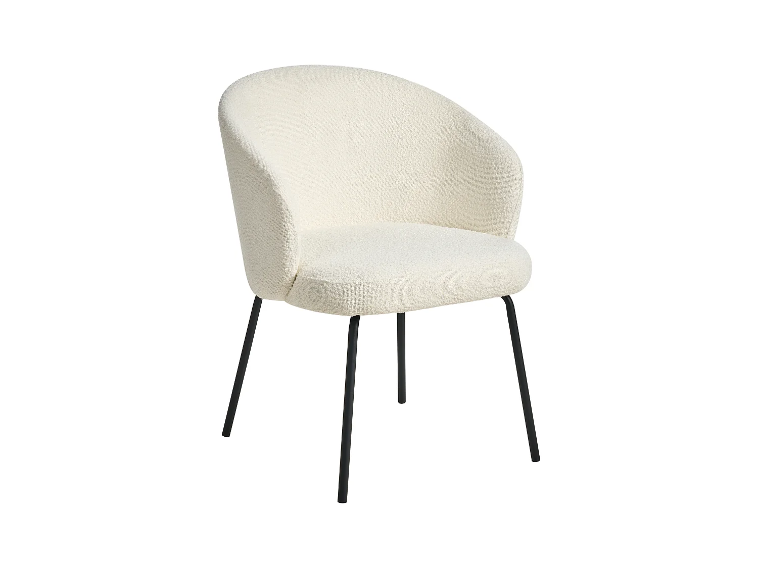 Lot de 2 chaises de salle à manger LUDDEN Bouclé Beige clair