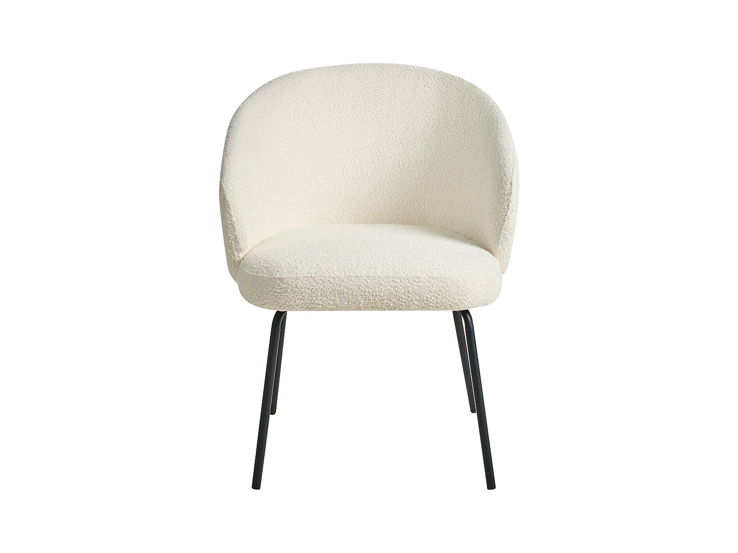 Lot de 2 chaises de salle à manger LUDDEN Bouclé Beige clair