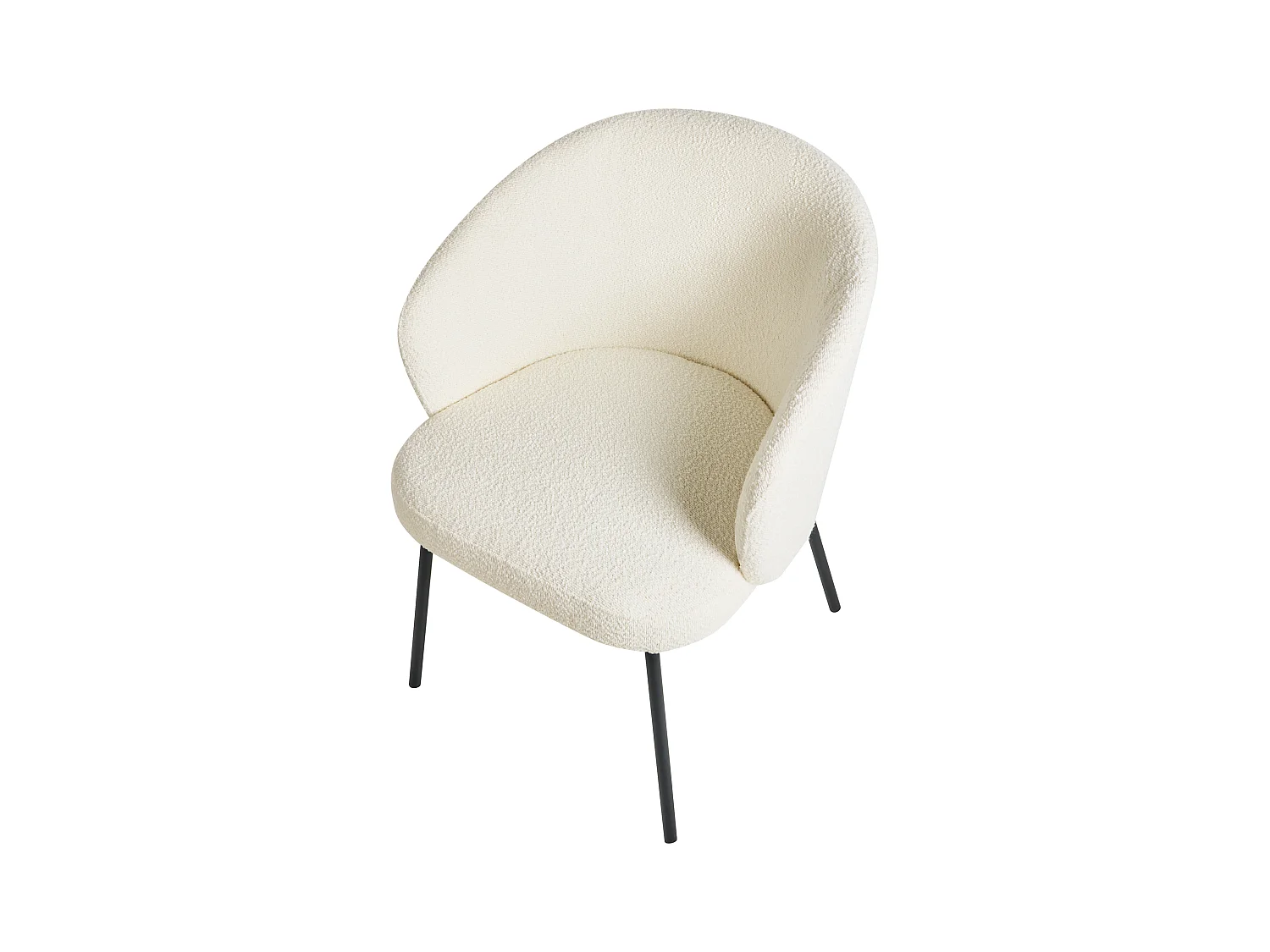 Lot de 2 chaises de salle à manger LUDDEN Bouclé Beige clair