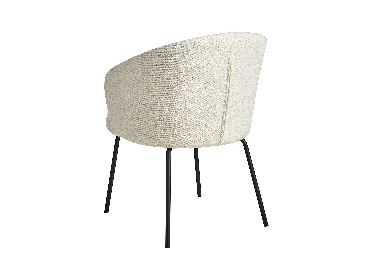 Lot de 2 chaises de salle à manger LUDDEN Bouclé Beige clair