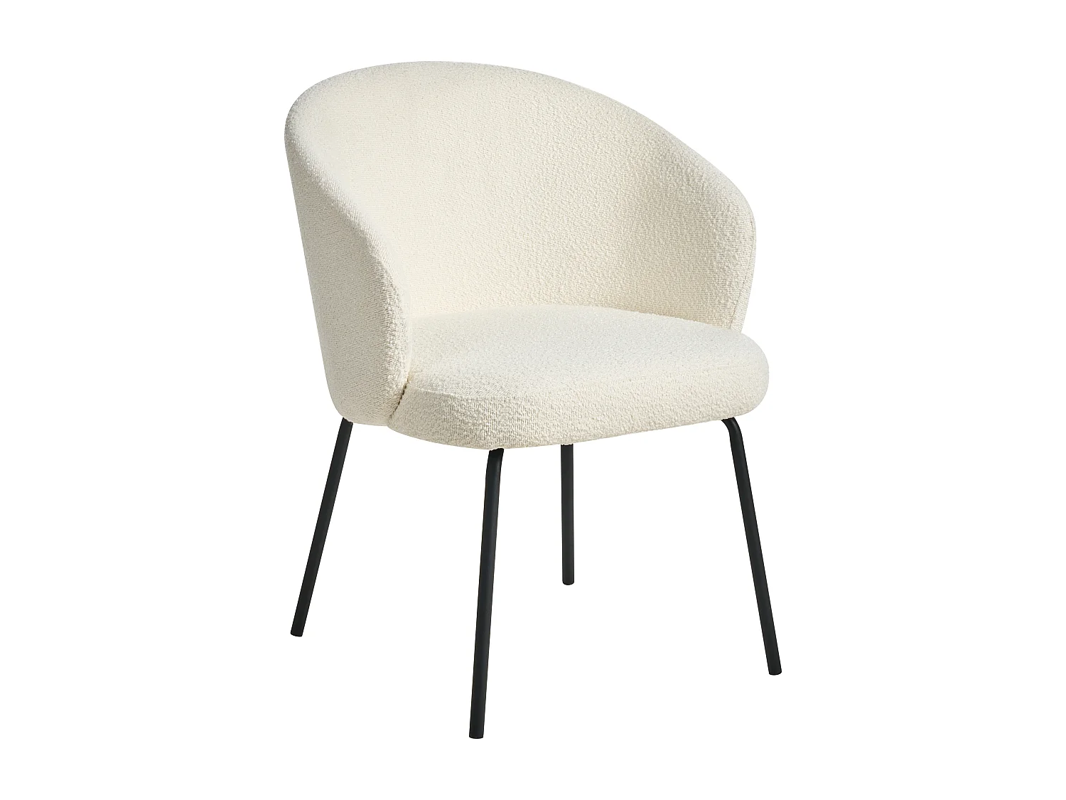 Lot de 2 chaises de salle à manger LUDDEN Bouclé Beige clair