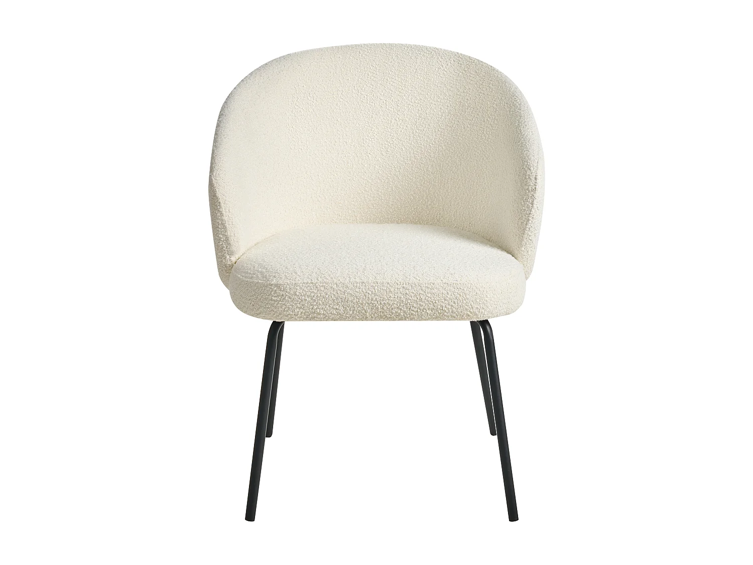 Lot de 2 chaises de salle à manger LUDDEN Bouclé Beige clair