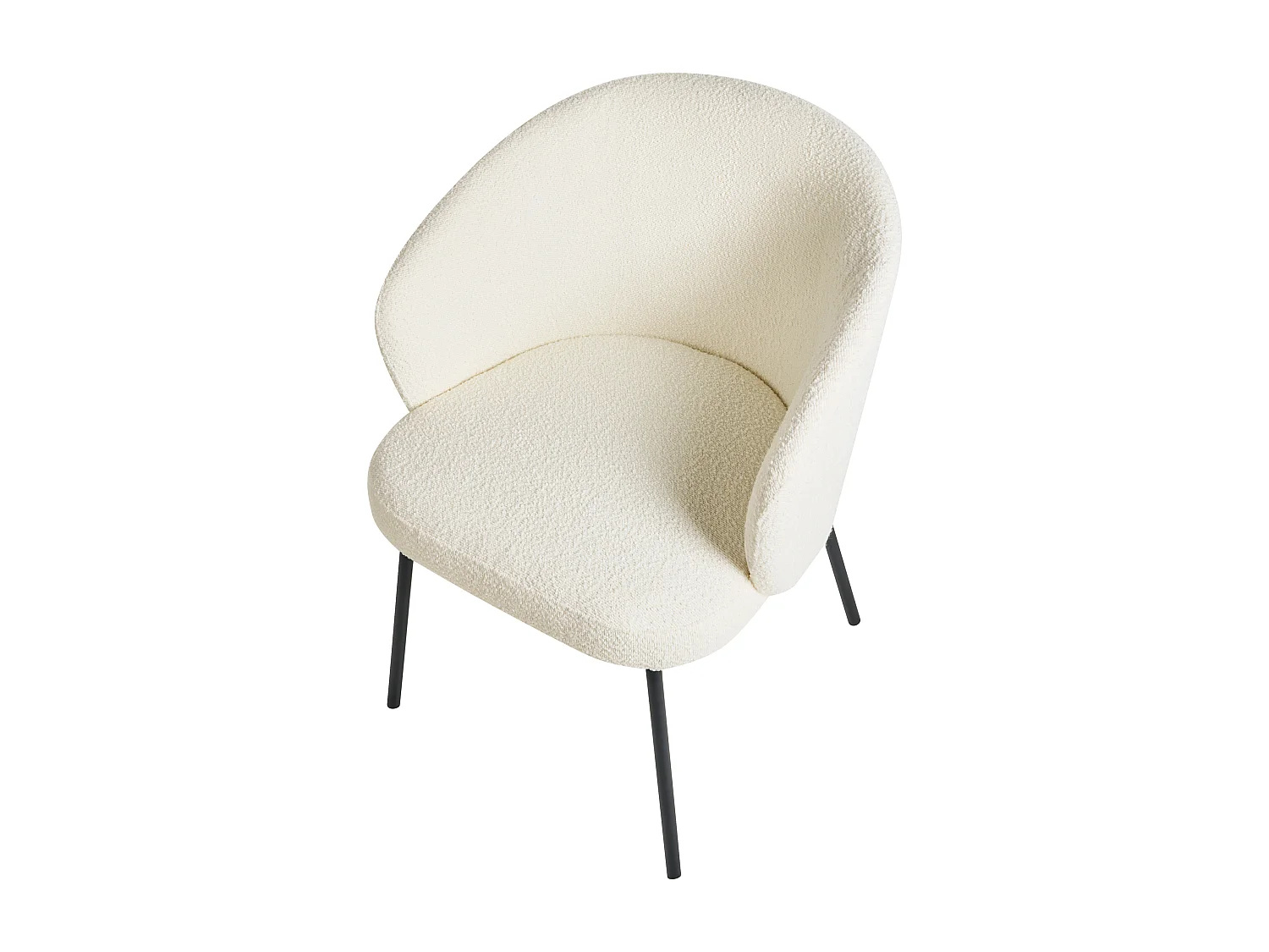 Lot de 2 chaises de salle à manger LUDDEN Bouclé Beige clair