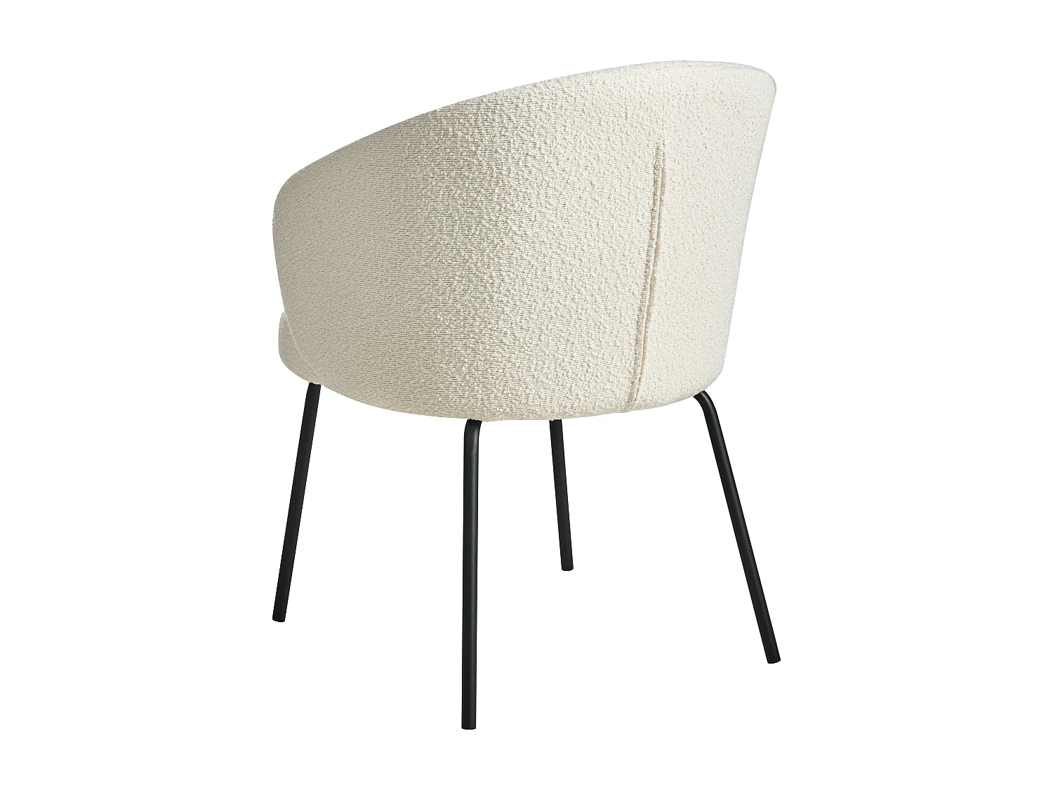 Lot de 2 chaises de salle à manger LUDDEN Bouclé Beige clair