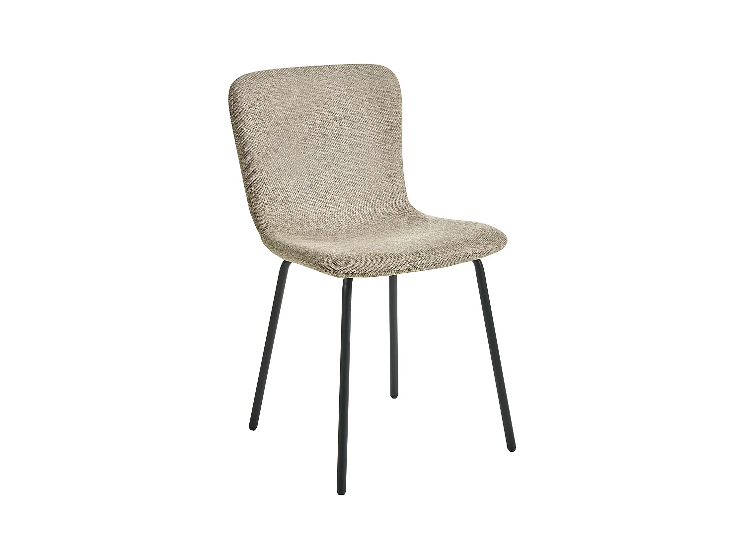 Lot de 4 chaises de salle à manger CALDWELL Tissu Beige