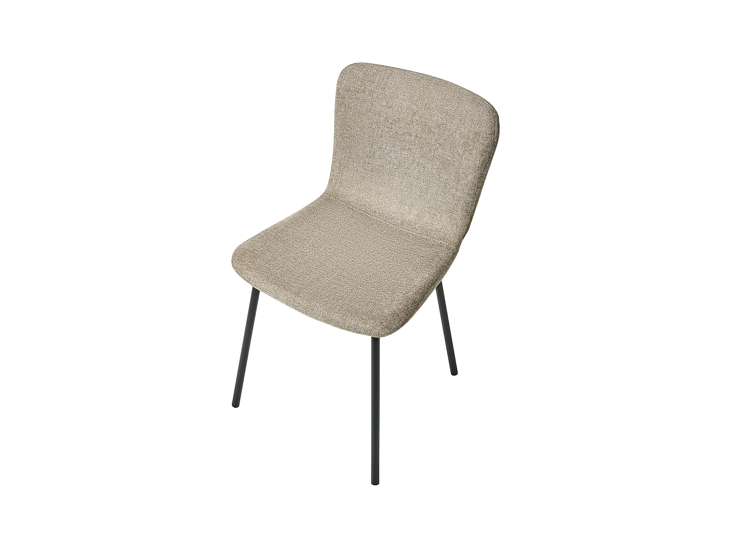 Lot de 4 chaises de salle à manger CALDWELL Tissu Beige