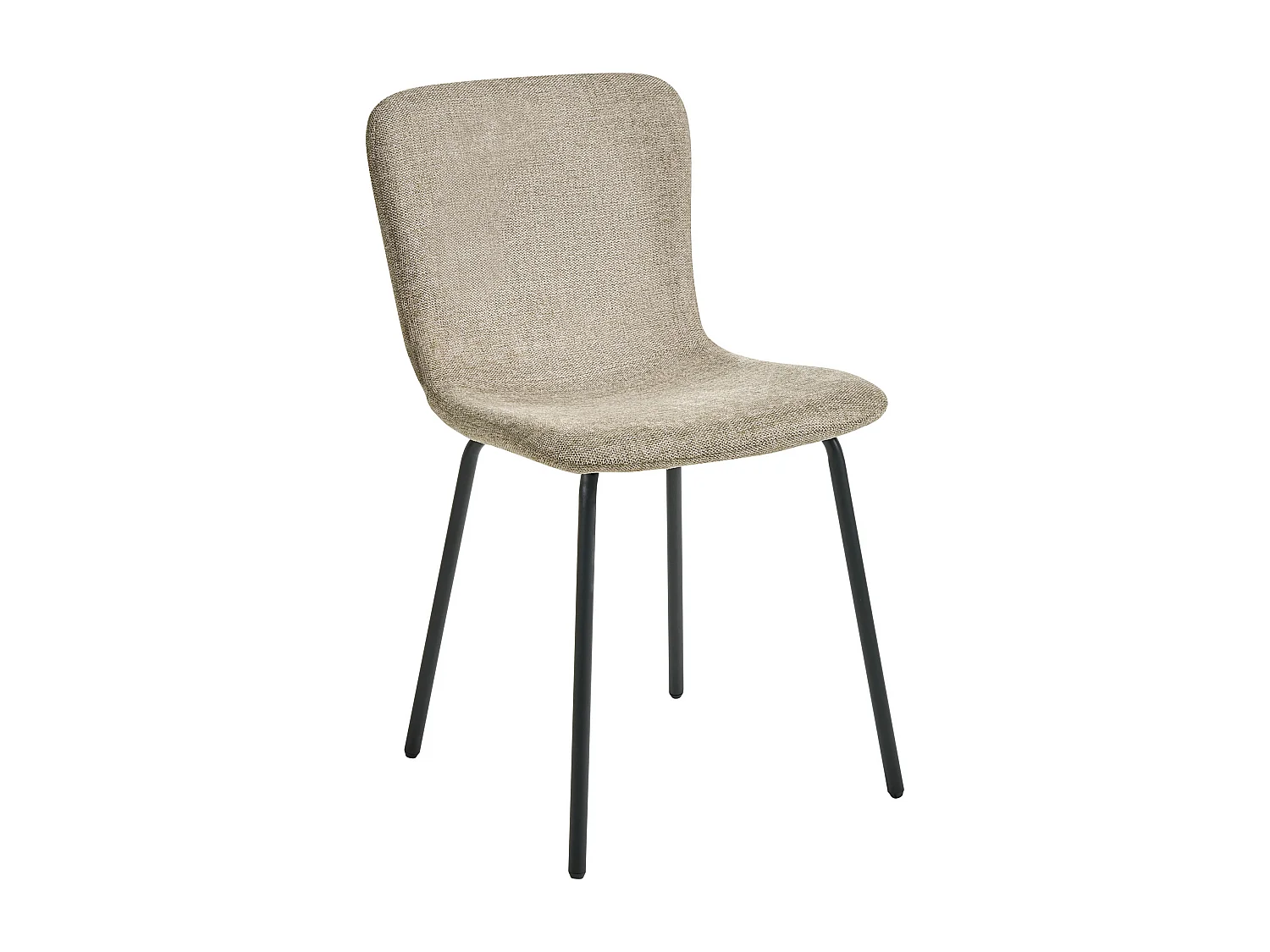 Lot de 4 chaises de salle à manger CALDWELL Tissu Beige