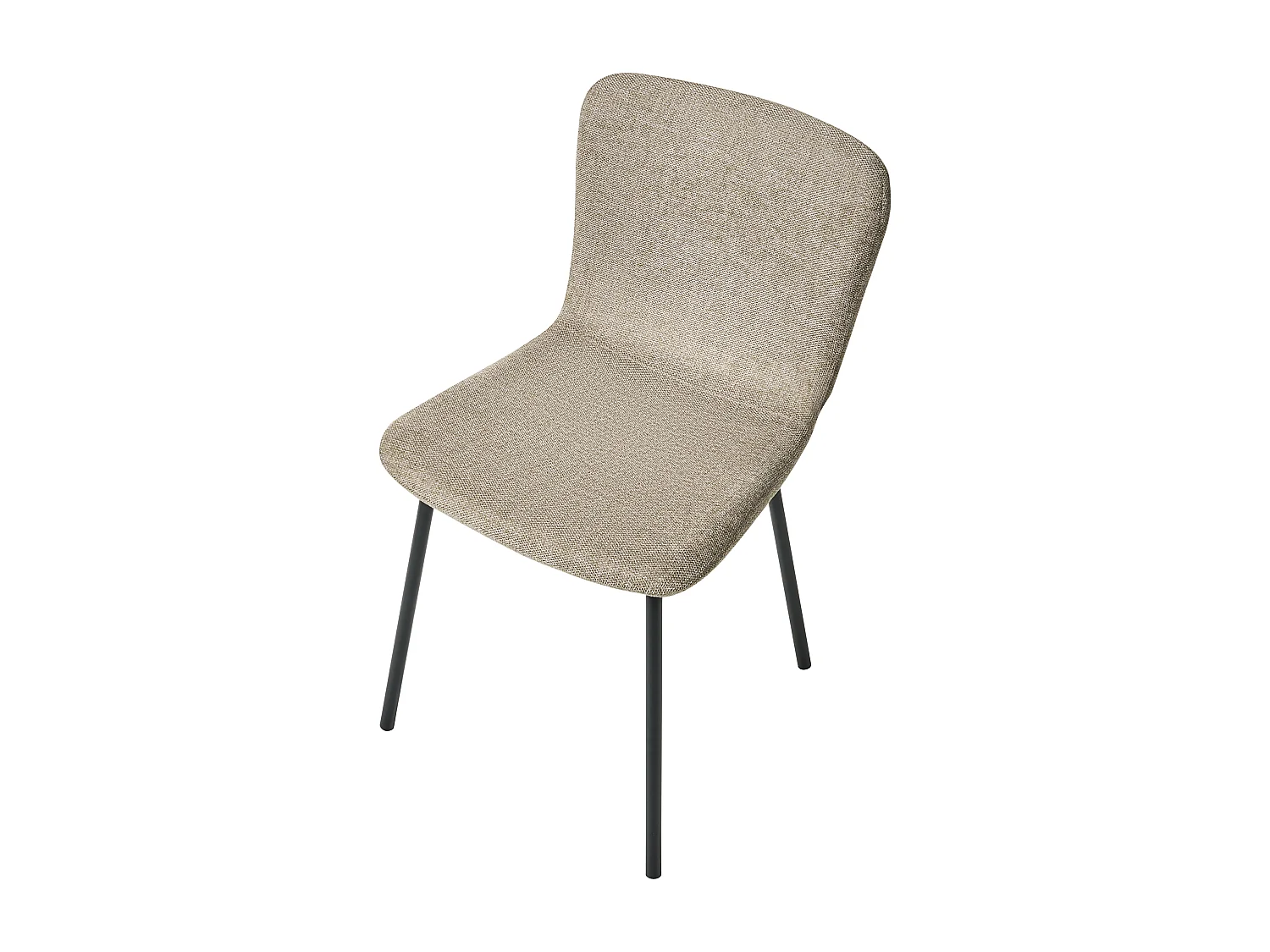 Lot de 4 chaises de salle à manger CALDWELL Tissu Beige