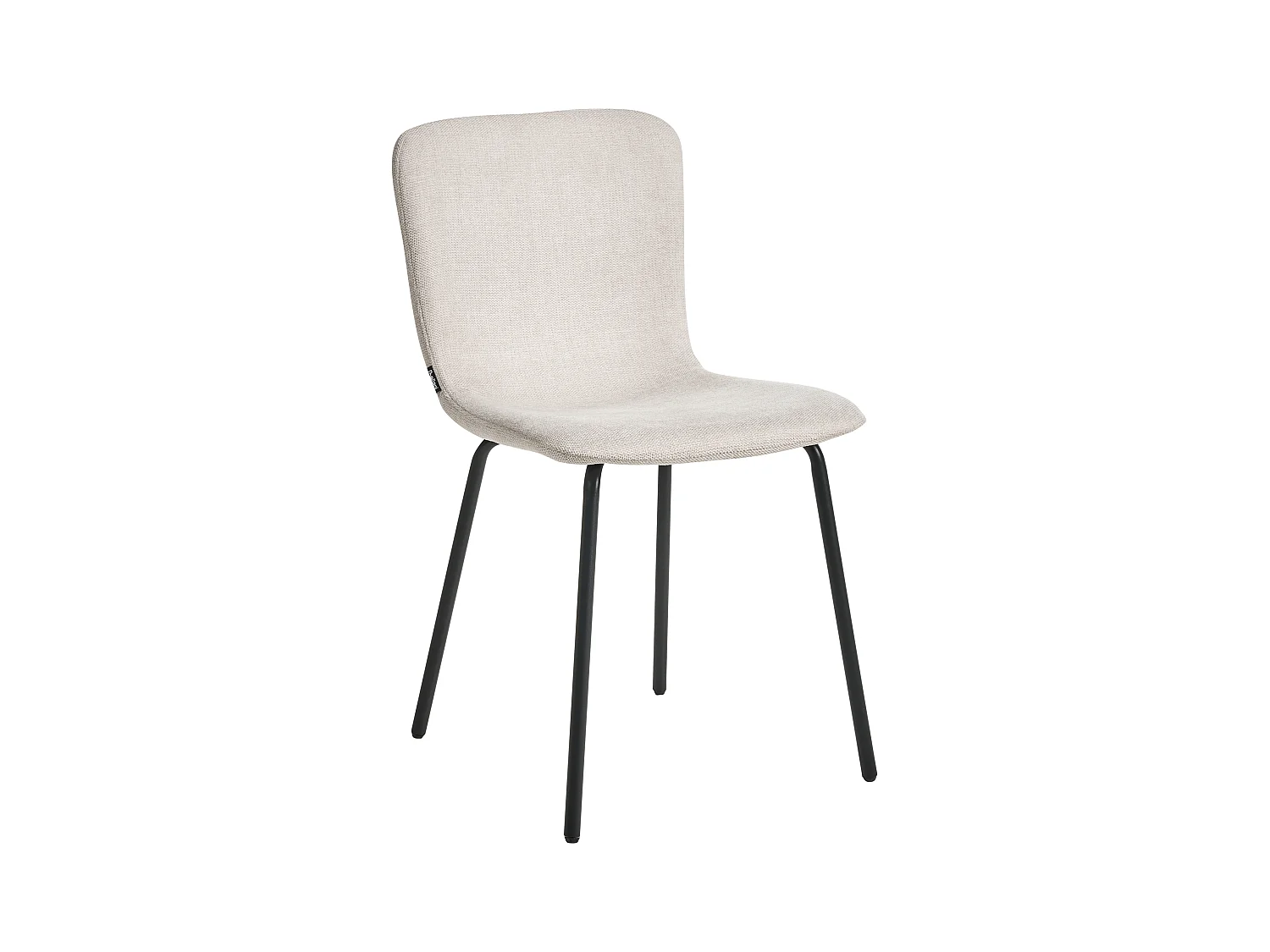 Lot de 4 chaises de salle à manger CALDWELL Tissu Beige clair