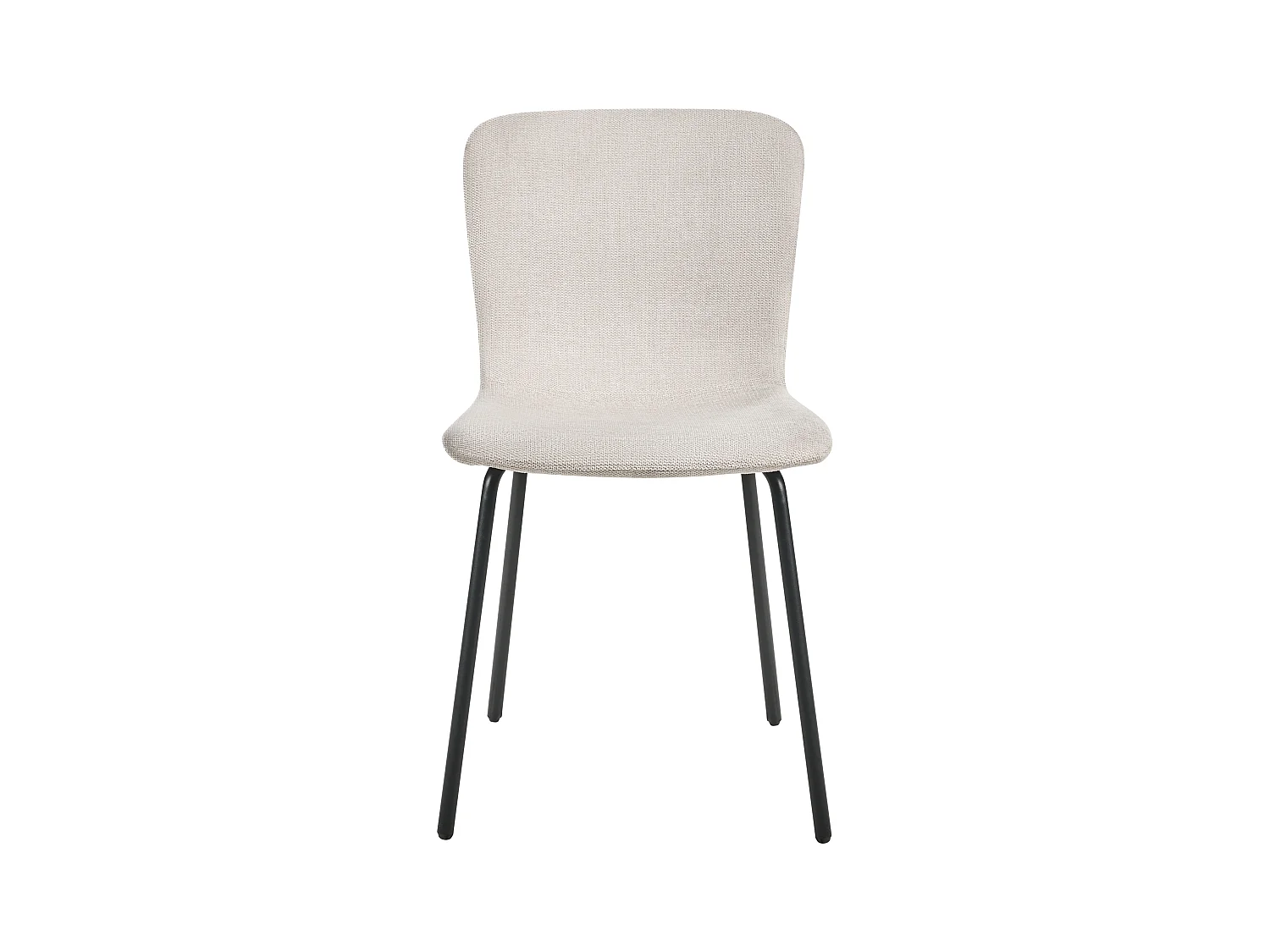 Lot de 4 chaises de salle à manger CALDWELL Tissu Beige clair