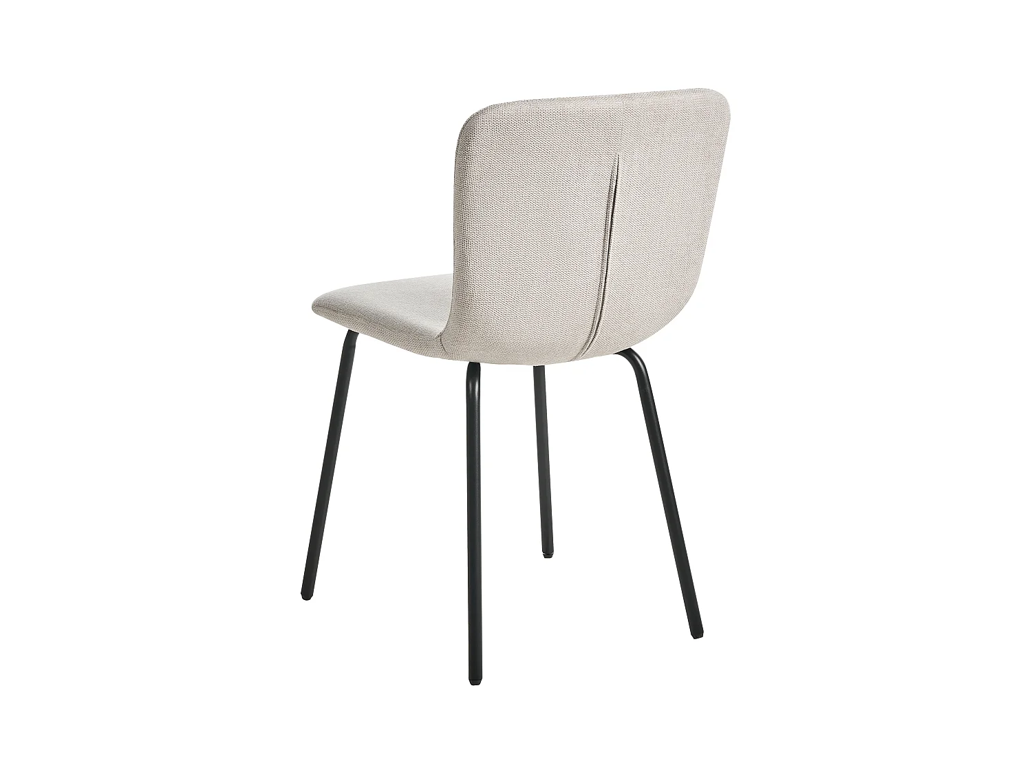 Lot de 4 chaises de salle à manger CALDWELL Tissu Beige clair