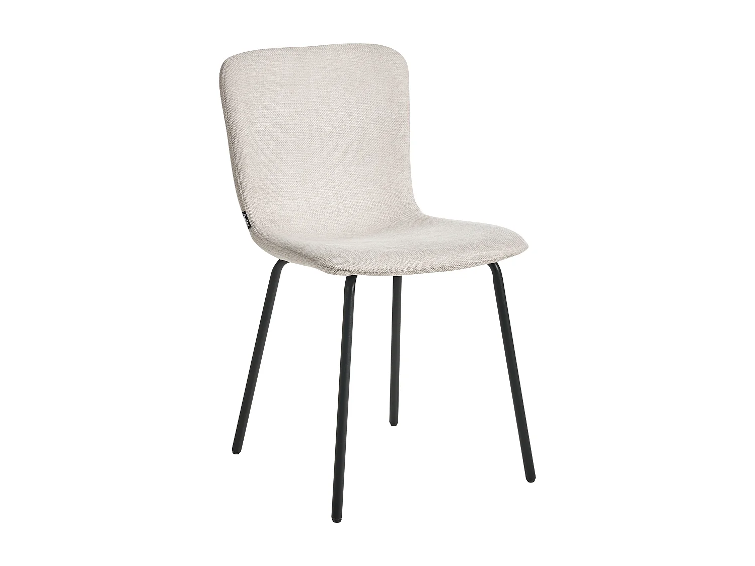 Lot de 4 chaises de salle à manger CALDWELL Tissu Beige clair