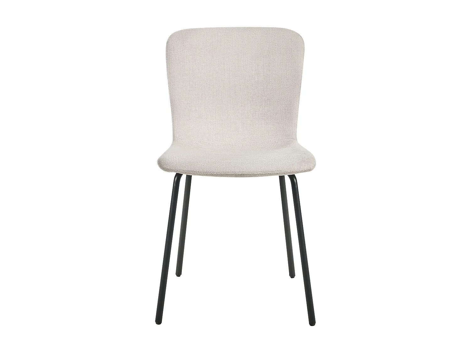 Lot de 4 chaises de salle à manger CALDWELL Tissu Beige clair