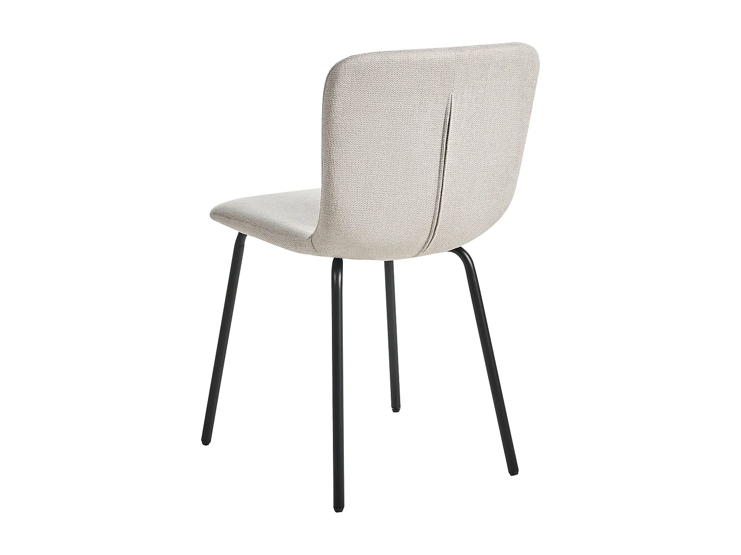 Lot de 4 chaises de salle à manger CALDWELL Tissu Beige clair