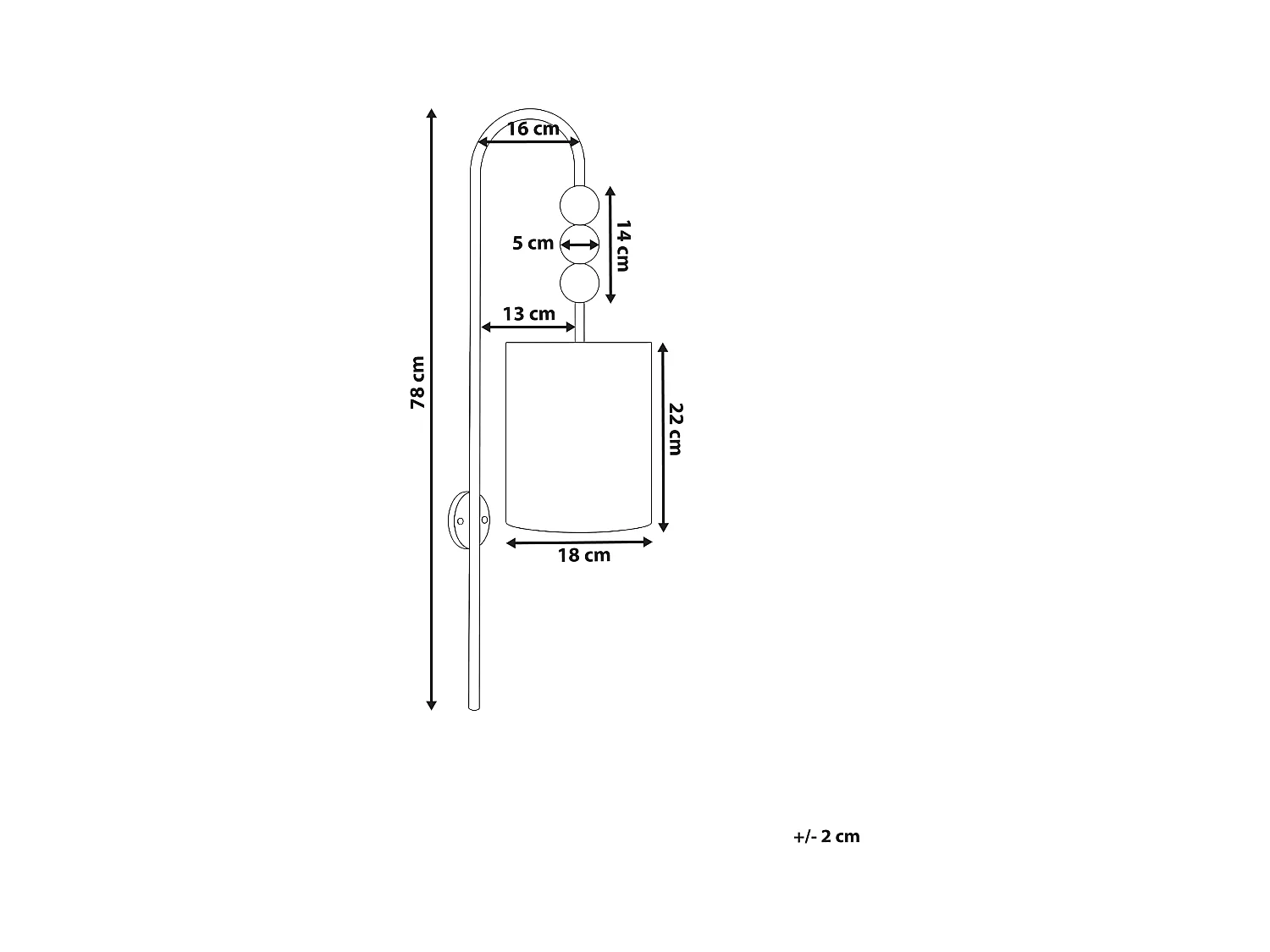 Lampe murale LOKY Métal Laiton