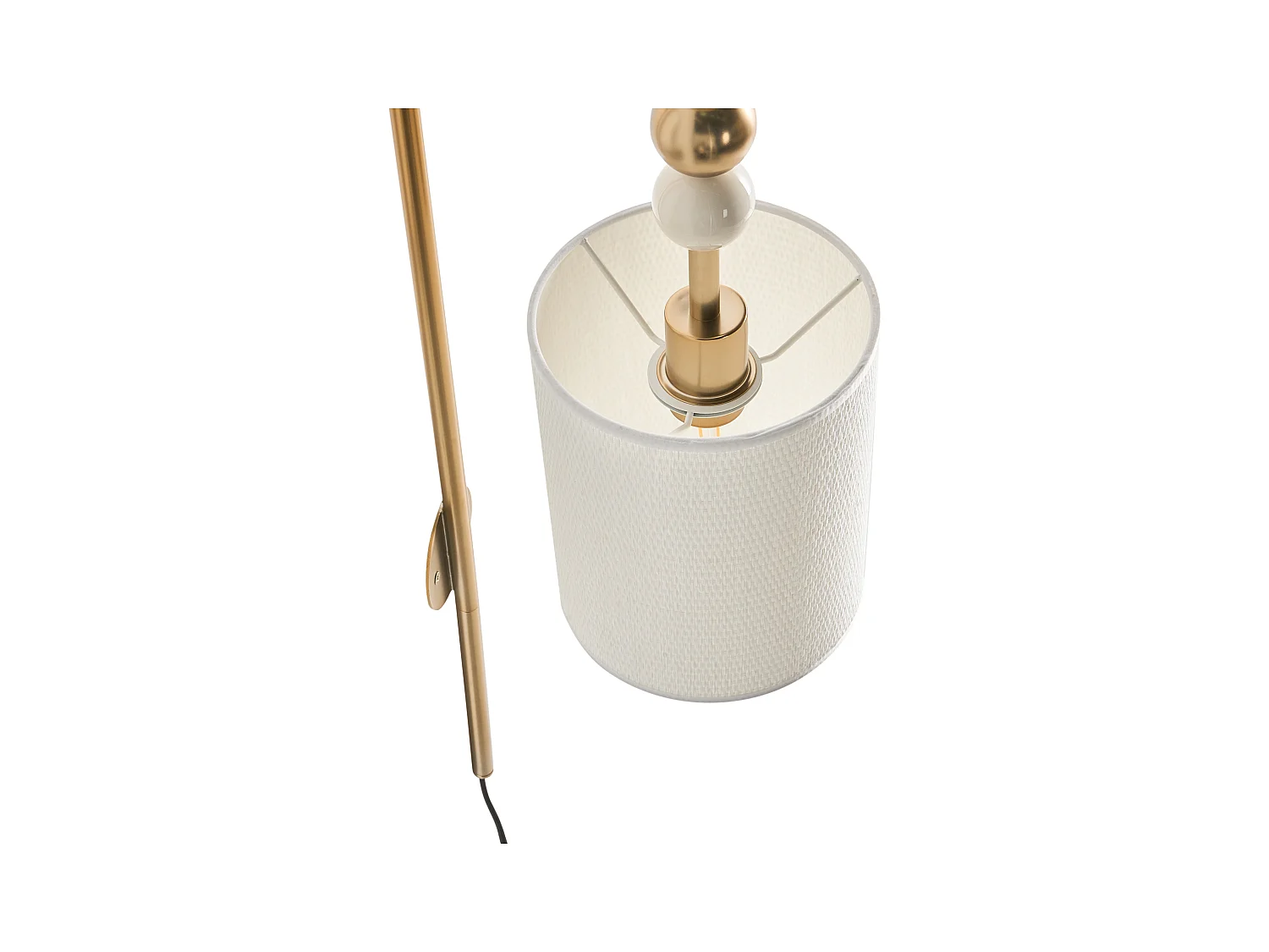 Lampe murale LOKY Métal Laiton/beige