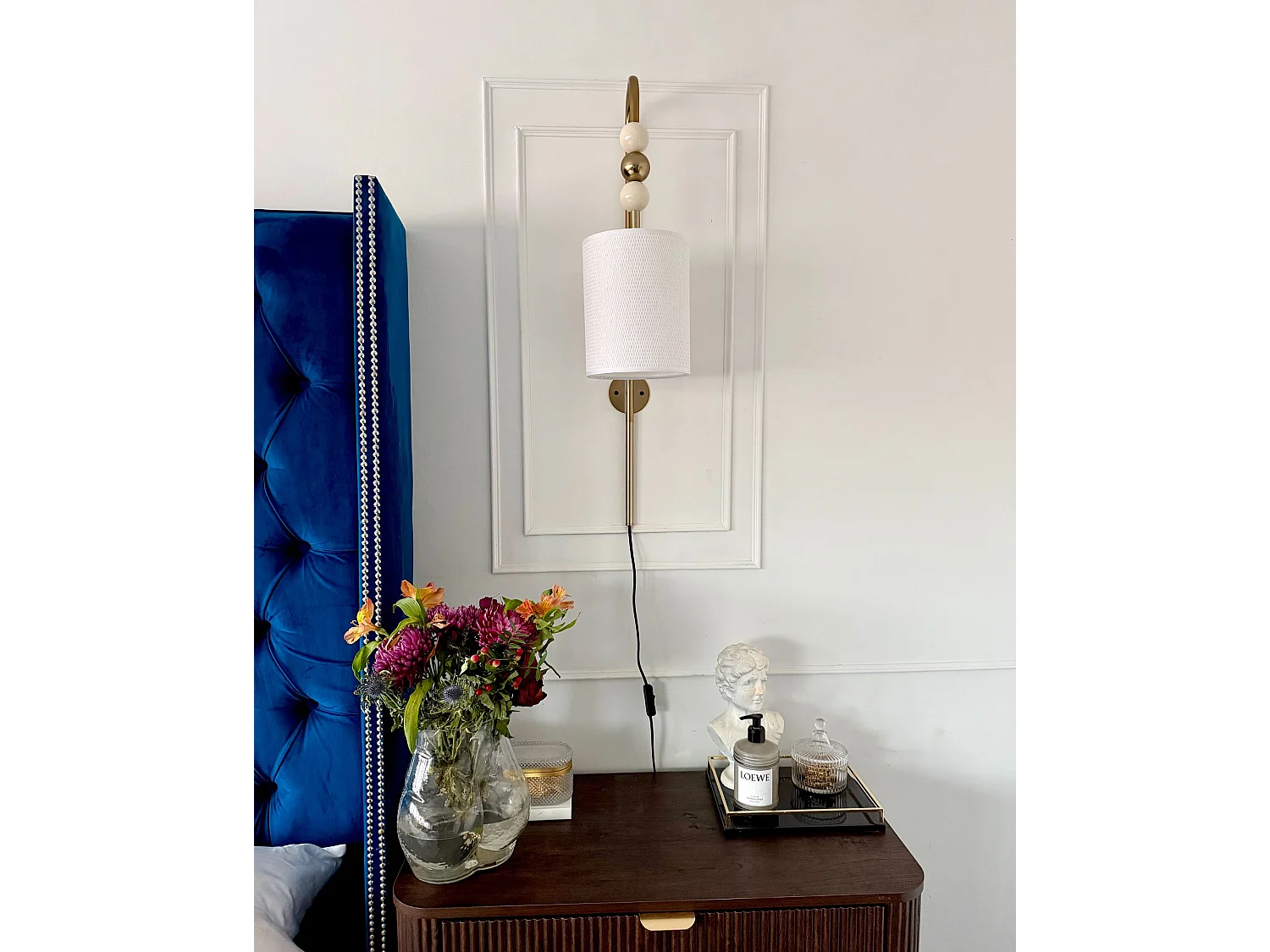 Wall Lamp LOKY Brass/Beige Metal