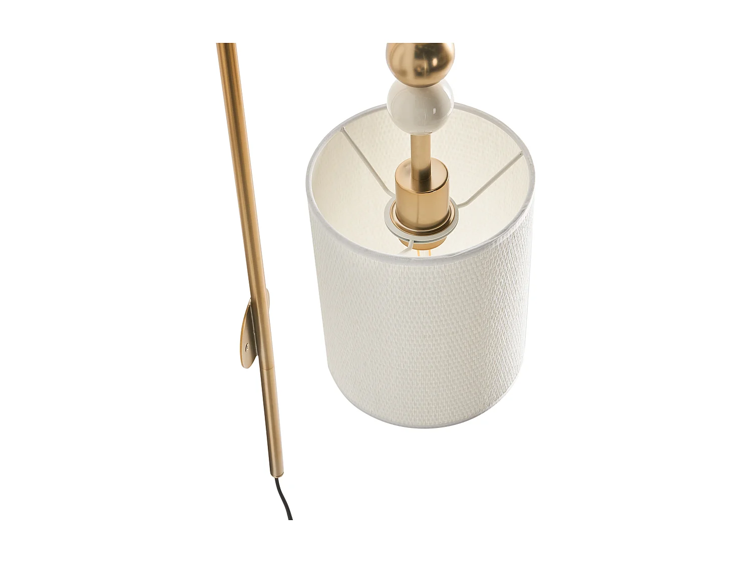 Lampe murale LOKY Métal Laiton/beige