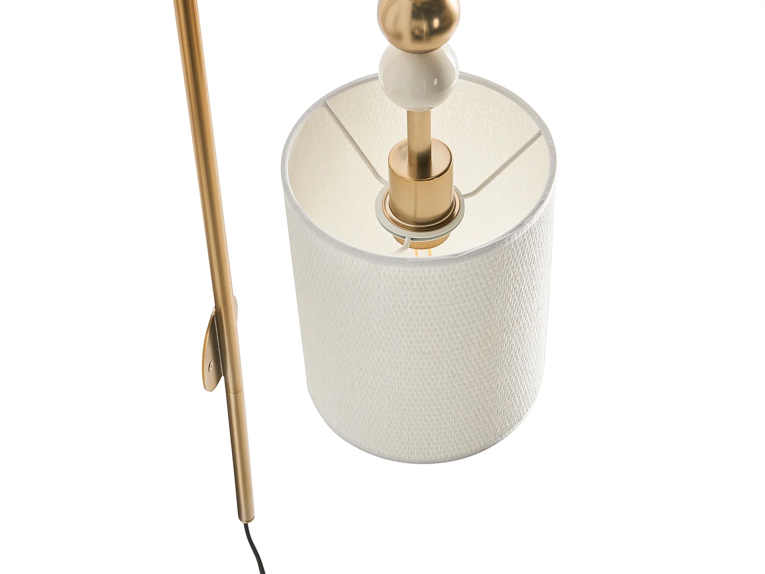 Wall Lamp LOKY Brass/Beige Metal
