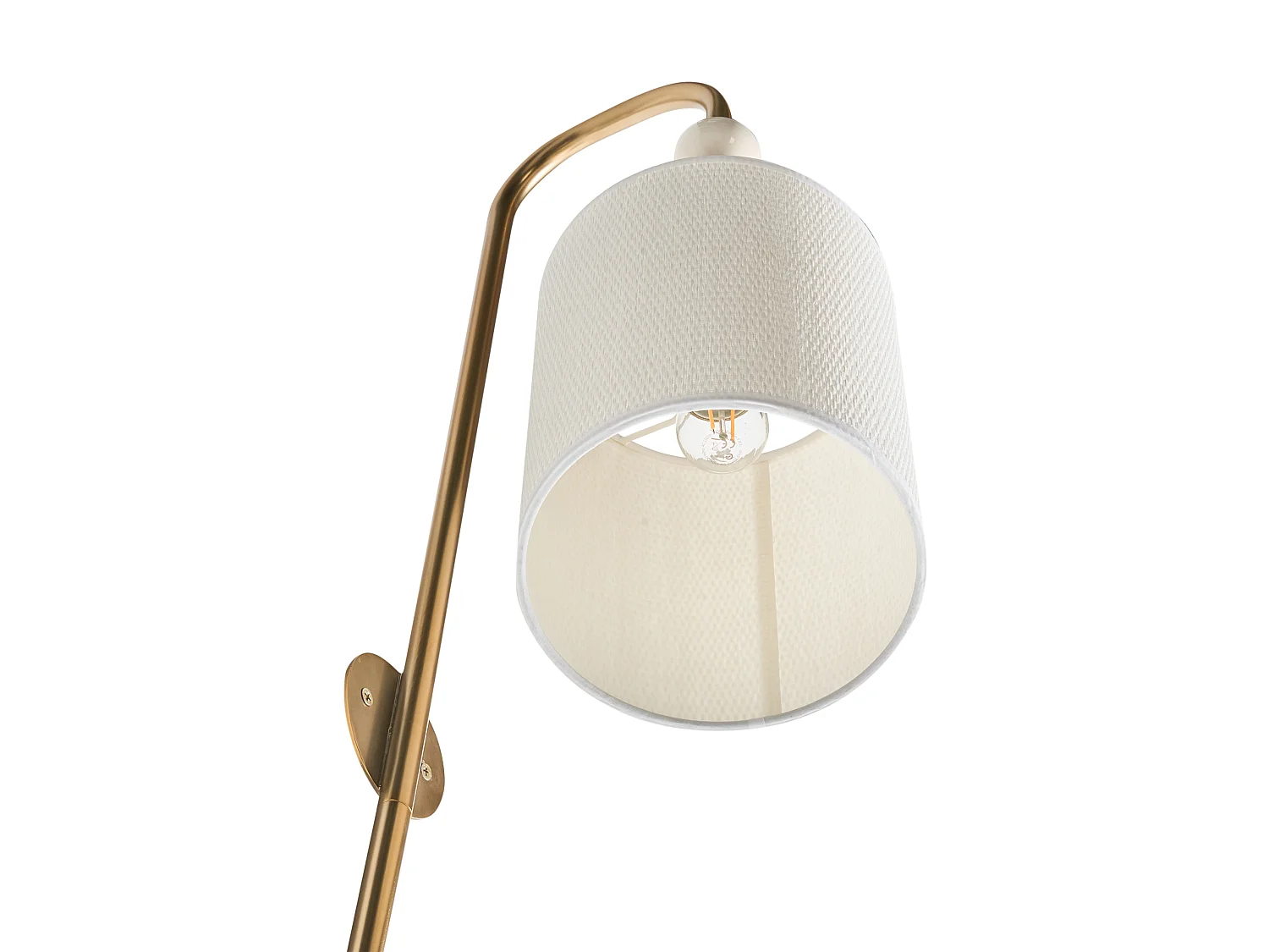 Wall Lamp LOKY Brass/Beige Metal
