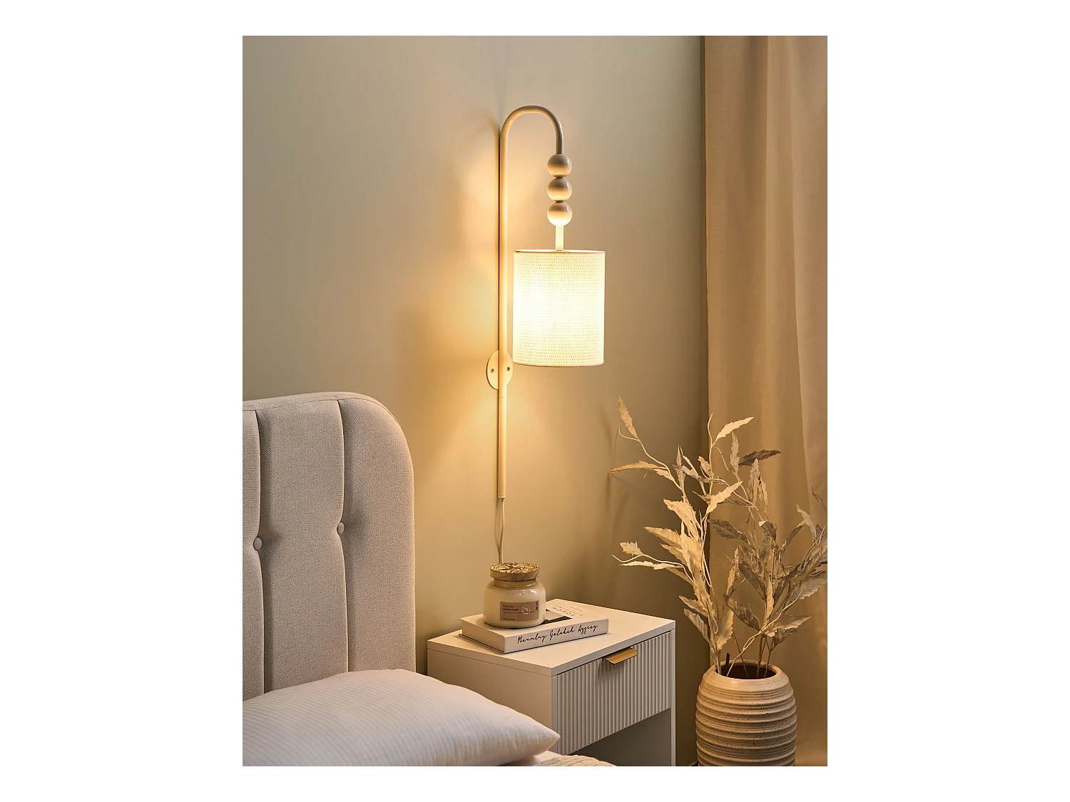 Lampe murale LOKY Métal Beige