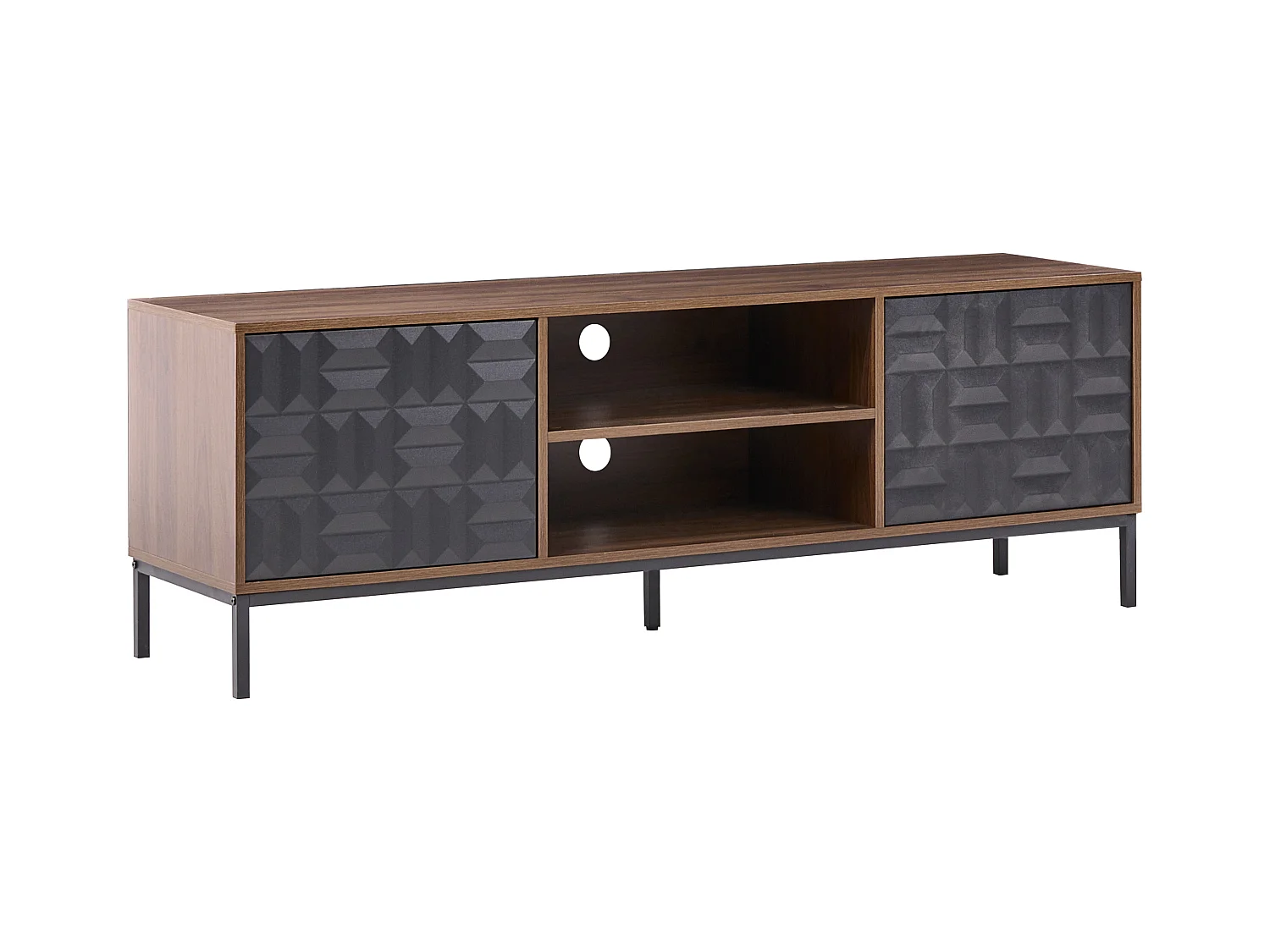 Meuble TV CARAQUET Marron foncé