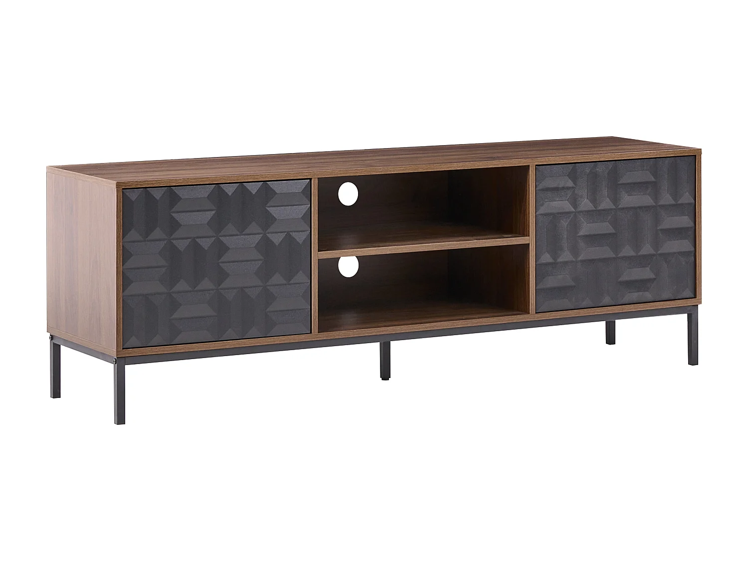 Meuble TV CARAQUET Marron foncé