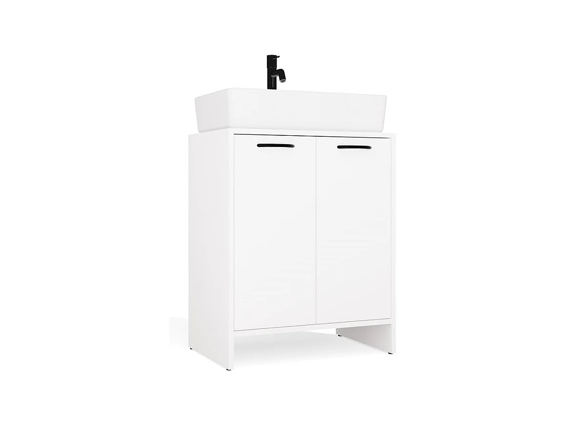 Szafka Łazienkowa NINA 2DUM | Biała | 60x40x74 cm |Szafka Łazienkowa Pod Umywalkę