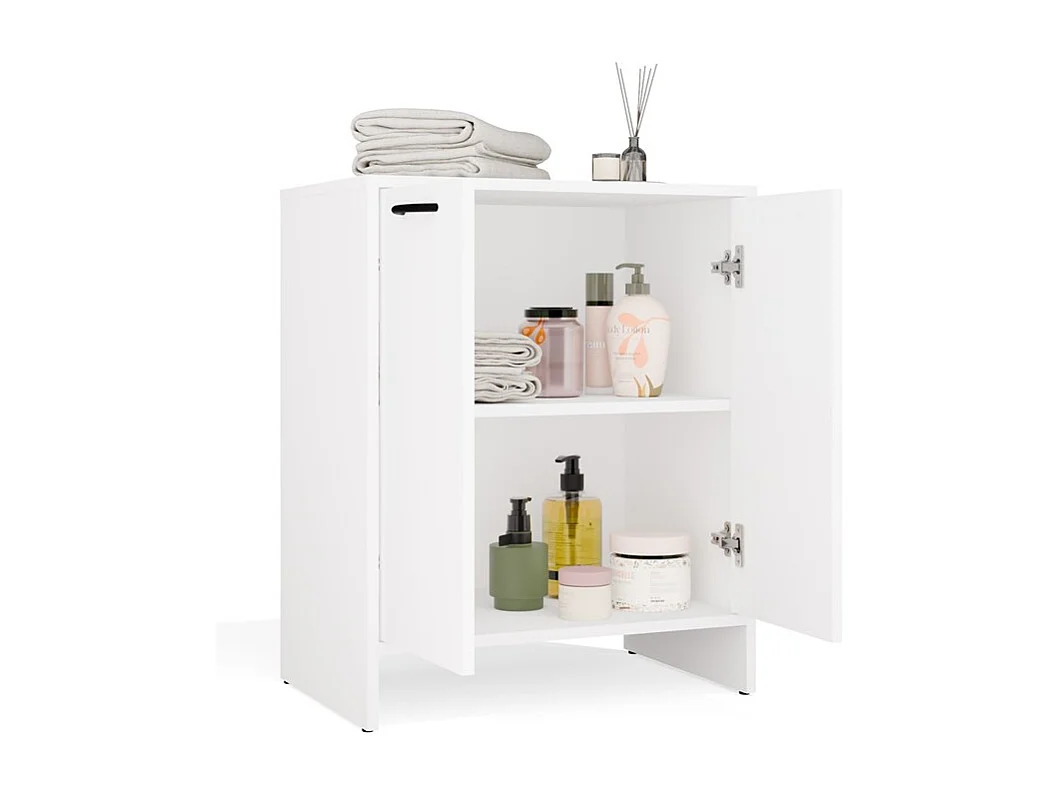 NINA - Mueble de baño para debajo del lavabo con 2 puertas - Blanco
