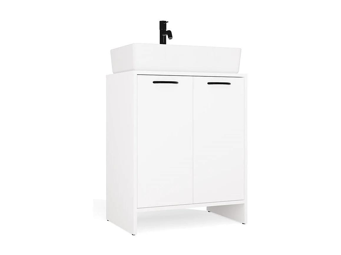 NINA - Mueble de baño para debajo del lavabo con 2 puertas - Blanco