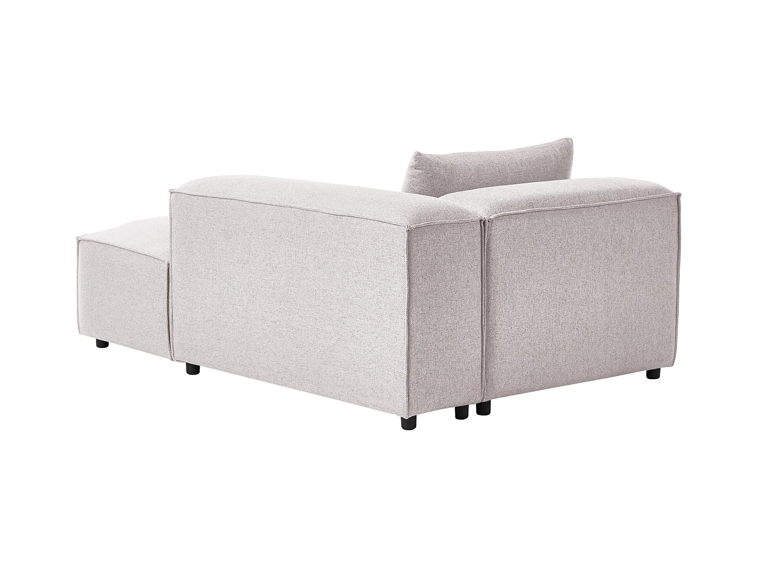 Chaise longue côté droite BRANDE Tissu Marron clair