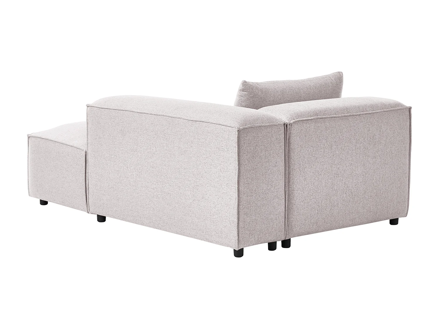 Chaise longue côté droite BRANDE Tissu Marron clair