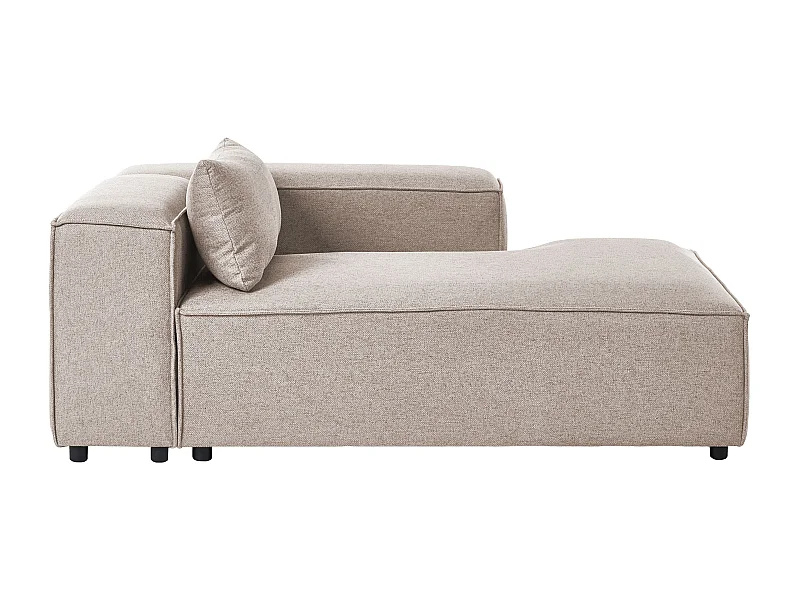 Chaise longue côté droite BRANDE Tissu Marron clair