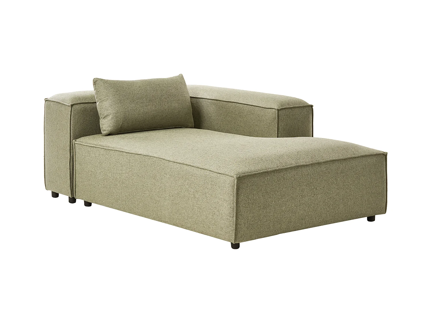 Chaise longue côté droite BRANDE Tissu Vert clair