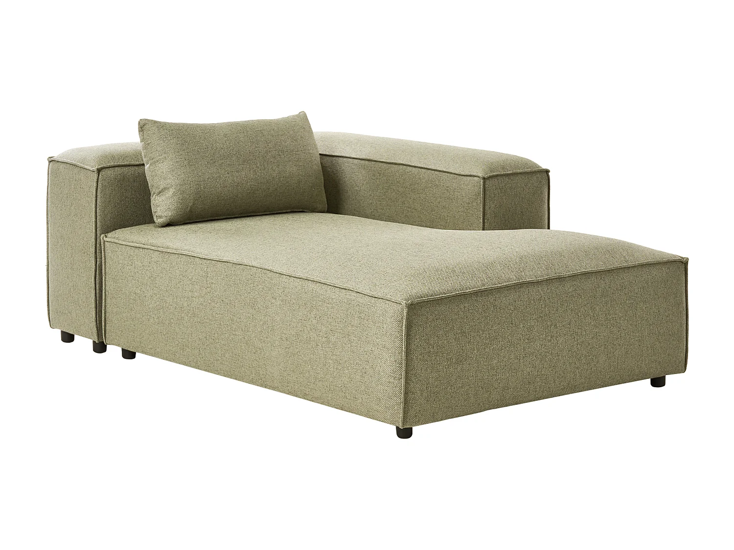 Chaise longue côté gauche BRANDE Tissu Vert clair