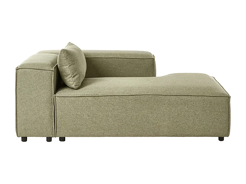 Chaise longue côté gauche BRANDE Tissu Vert clair